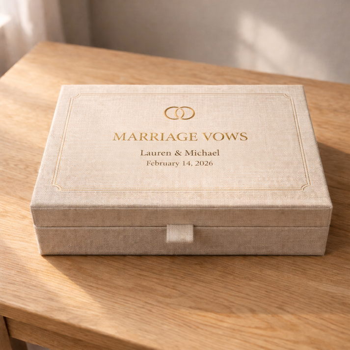 Bespoke Wedding Vows Book — Atelier Agolée